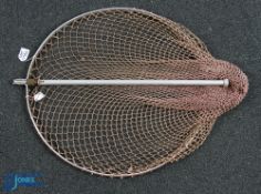 Folding Large Landing Net, aluminium framed with brass lockable neck -unbranded