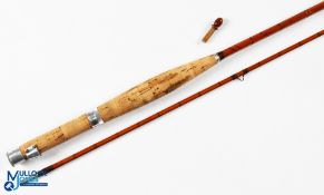 A superb Hardy Alnwick cc de France palakona split cane trout fly rod E72450 (1950) 8' 2pc