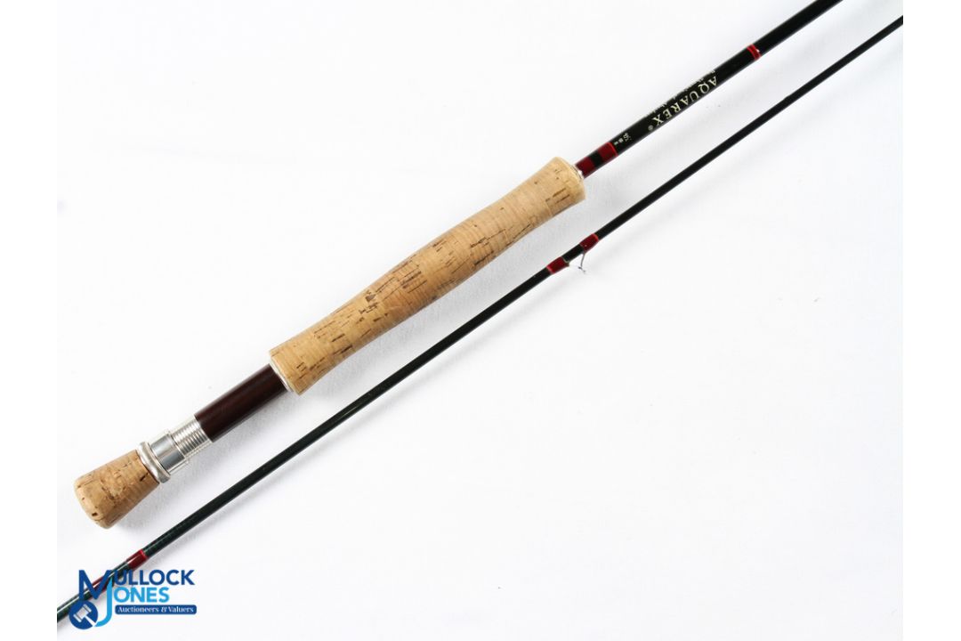 Sharpes Aberdeen Aquarex carbon 9ft 6in 2 piece carbon trout fly rod line 8# alloy uplocking reel - Image 2 of 4