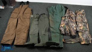 Fishing Waders and Clothing, to include a pair of thigh waders John Norris Penrith size 10,