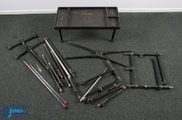 Fox Pod Plus Rod Rest - plus a selection of rod poles, quiver tips a folding space tackle tray
