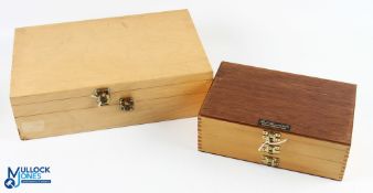 A Bob Church & Co, 6-sided wood fly box - 10