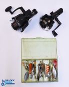 2 Fixed Spool Spinner reels, a Ryobi GN1 graphite reel, Shakespear Beta 30Rd reel -both run well,