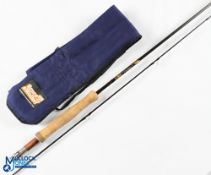 Bruce and Walker Merlin Trout 9ft 6in 2 piece spiral graphite fly rod line#2/4 burgundy whipped