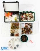 A huge collection of trout flies, too many to count, 100s, in 6x various fly boxes - Mitchell,