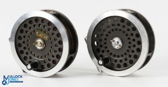 Pair of Hardy Sunbeam 9/10 alloy fly reels, 4