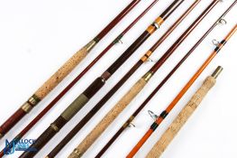 4x Vintage Sea/Boat fishing rods - to incl' 8ft 4