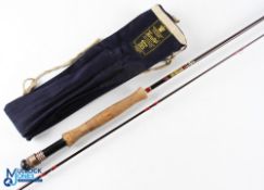 Hardy Graphite Deluxe 9' 2 piece trout fly rod, line #6/7, burgundy blank, guides whipped