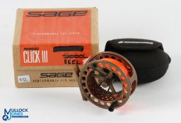 Sage USA Click III superlight bronze colour alloy brook trout fly reel 3 ¼