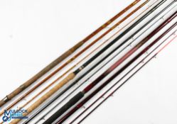 3x Various Fishing Rods - to incl' Daiwa hollow glass match rod 13ft 6in 3 piece with 24