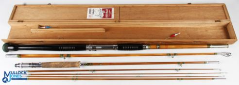 A very complete Kyoto-YA Japan fishing split cane multi rod kit, made up of 7 sections to make: 8'