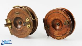 Graham & Co Inverness mahogany and brass star back fish tail 4 ½