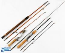 An interesting collection of spinning rods, as follows: A True Temper Product from Geneva, Ohio,