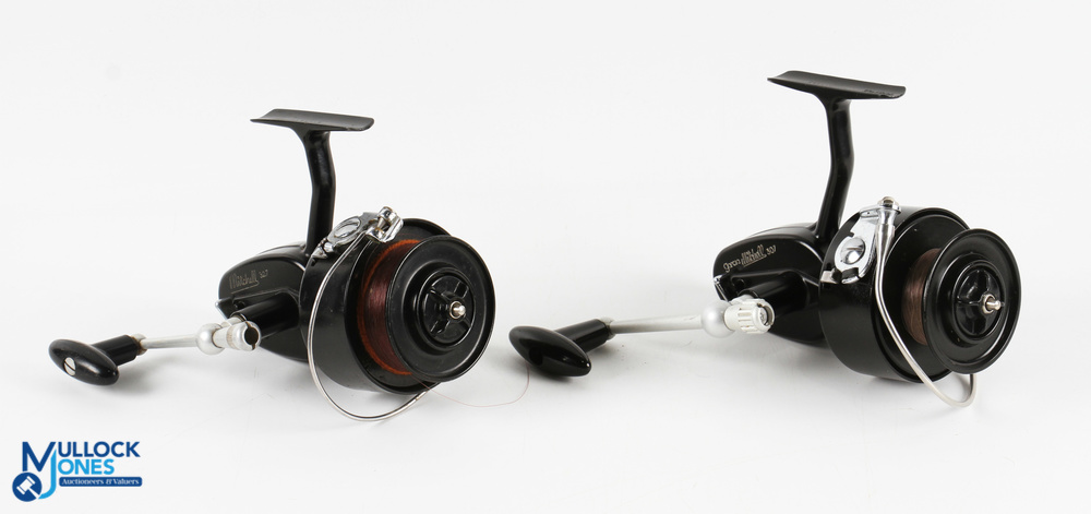 Mitchell 307 fixed spool reel with spare spool (case lid missing), RHW, good bail, 'T' handle, - Image 2 of 3