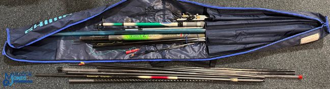 Shimano Rod / Tackle Bag with contents of an extendable net pole handle, Shimano telescopic TC11 350