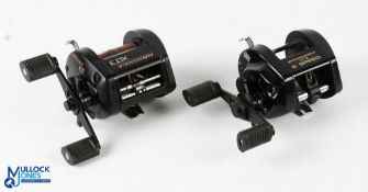 2x ABU Ambassadors - features an ABU Ambassadeur XLT 3 multiplier reel in black stamped 85-0 to