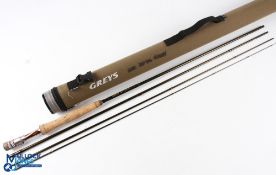 Greys XF2 Streamflex 11' 4 piece carbon fly rod, #4, lined butt ring, snake intermediates, 7