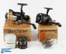 Abu Sweden Premier 704 closed face spinning reel and spare spool, drag adjuster, in original box,