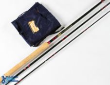 Bruce & Walker hand built green hexagraph salmon spinning rod 13' 3pc line 7/10#, 24