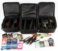 3x Leeda Concept GT Fishing Sectional Holdall, with contents of bait feeders, XL floats, micro
