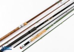 A collection of hollow glass rods, as follows: Davenport & Fordham Farstrike fly rod 9' 6