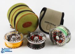 Scierra 7/9 alloy trout fly reel with 2 spare spools, 3 ¾