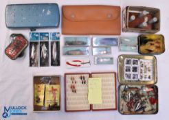 Fishing Lure Spoon, Spinners, Devon's flies to include carded items of UBU, Winfield, Lucky