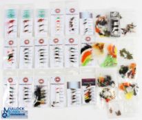 A large collection of new and used Trout Flies: 15x packs of trout river and reservoir flies, to