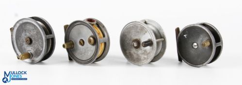 4x Various Fly Reels - to incl Gow and sons maker Dundee 3