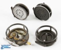 A collection of Hardy fly reels for repair or spare parts: Hardy Perfect 3 5/8