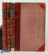 1911-1918 The Journal of the Flyfishers Club 3 volumes, matched quarter red leather-bound editions