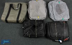 2x Preston Innovations Space Saver Keep Nets plus 2 Maver 2.5m Carp Mech within a Grey prodigy net