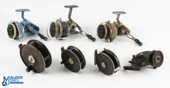 Allcock Stanley threadline reel with salmon size Bakelite spool, a Young's pattern 3 ¼