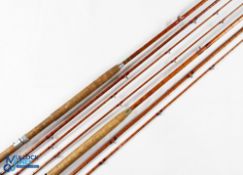 Edgar Sealey Octopus Brand split cane salmon fly rod 12' 3pc with spare tip, 23