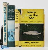 3x Sea Fishing Books, to include: Newly From The Sea Sidney Spencer 1969, Fly Fishing In Saltwater