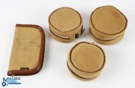 4x Barbour Canvas Cases - 3x zip reel cases and another similar zip fly case, all used (4)