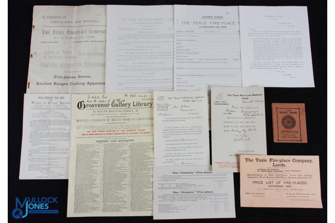 Ephemera - Trade catalogue of the Teale Fire-place Company listing fire-places, stoves, kitchen