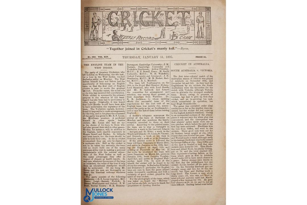 Cricket 1895 - 12 monthly editions each with 16 pages and illustrated with photographs and text - Image 2 of 4
