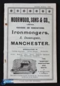 Moorwood Sons, 5 Deansgate, Manchester 1899. An extensive 112 page catalogue illustrating hundreds
