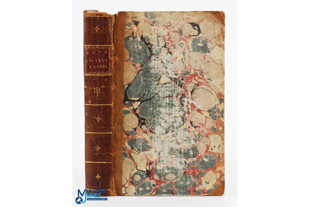 The Bath and West of England Society, 1788 - 447 page book with 3 fold out plates, Subtitled " - Image 1 of 3