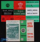 1960-1 S Africa in Wales Rugby Programmes (5): From the games v Wales, E Vale/Abertillery, Neath/