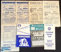 Selection of Gillingham home programmes 1947/48 v Gravesend & Northfleet (FAC) (ph), v Fulham (
