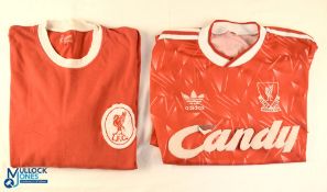 Two Liverpool Football Club home football shirts - an original's Liverpool FC Size Large and an