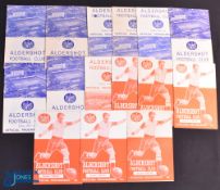 Selection of Aldershot home programmes 1953/54 Managers XI (testimonial), 1954/55 Bristol City,