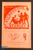 1952/53 Accrington Stanley v Southport Div. 3 (N) match programme 28 February 1953; good. (1)