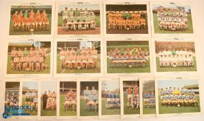 Seventeen TY-PHOO Tea Large Football Team Cards c1960s including Liverpool, Leeds United, Celtic,