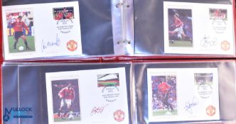 Football Stamps & Manchester United Cover Style Envelopes, a collection of football heroes 1st class