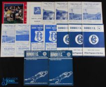 Collection of Dundee home programmes 1953/54 South Africa (challenge), 1956/57 Raith Rovers (SLC),