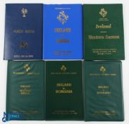 Ireland/France Bound VIP Rugby Programmes (6): Ireland v Romania 1986, v Scotland 1988, Samoa/W