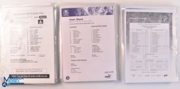 Manchester United Football Club Home and Away Reserves, U17's & U19's programmes and Team Sheets